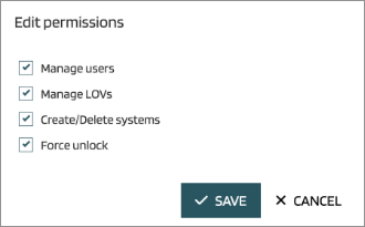 User permissions